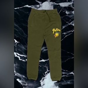 NEW Capn On Melrose Puffers Olive Green Sweat Pants   Joggers Mens